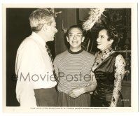 8h867 TEMPTATION candid 8.25x10 still '46 beautiful Merle Oberon laughing on set w/ Irving Pichel!