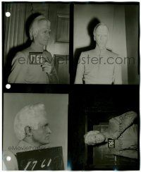 8h886 THIS ISLAND EARTH 8.25x10 contact sheet '55 incredible mugshot-like candids of aliens!