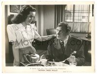 8h981 WITHIN THESE WALLS 8x10.25 still '45 pretty Mary Anderson talks to Thomas Mitchell at table!