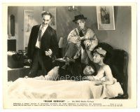 8h755 ROOM SERVICE 8x10.25 still '38 Groucho, Chico & Harpo Marx examine Albertson w/ chicken pox!