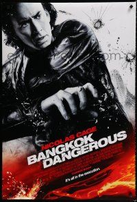 8j081 BANGKOK DANGEROUS advance DS 1sh '08 giant close up of Nicolas Cage!