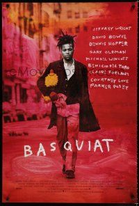 8j085 BASQUIAT DS 1sh '96 Jeffrey Wright as Jean Michel Basquiat, David Bowie as Warhol!