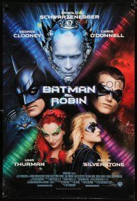 8j087 BATMAN & ROBIN int'l 1sh '97 Clooney, O'Donnell, Schwarzenegger, Thurman, Silverstone