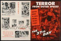 8k290 27th DAY pressbook '57 terror from space, five people given the power to destroy nations!