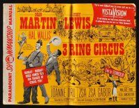 8k292 3 RING CIRCUS pressbook '54 Dean Martin & Jerry Lewis, Jerrico The Wonder Clown!