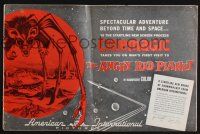 8k309 ANGRY RED PLANET pressbook '60 great artwork of gigantic drooling bat-rat-spider creature!