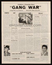 8k483 GANG WAR pressbook '58 young mobster Charles Bronson in a city that is Hell in concrete!