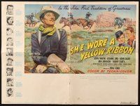8k727 SHE WORE A YELLOW RIBBON pressbook '49 great art of John Wayne, John Ford