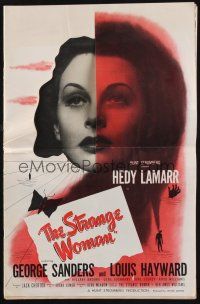8k758 STRANGE WOMAN die-cut pressbook '46 Hedy Lamarr in the book by Ben Ames Williams!