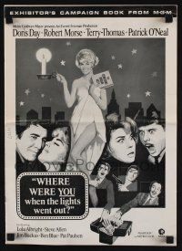 8k836 WHERE WERE YOU WHEN THE LIGHTS WENT OUT pressbook '68 Doris Day as sexy Statue of Liberty!