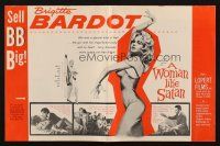 8k842 WOMAN LIKE SATAN pressbook '59 La Femme et le Pantin, sexiest Brigitte Bardot!