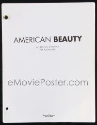 8k028 AMERICAN BEAUTY script '99 screenplay by Alan Ball, Best Picture Oscar winner!