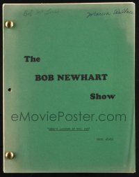 8k058 BOB NEWHART SHOW final shooting TV script June 10, 1975, Marcia Wallace's personal script!