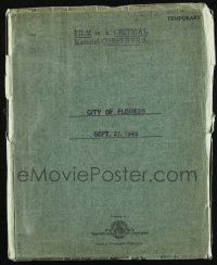 8k064 CARNIVAL IN COSTA RICA temporary draft script September 27, 1945, screenplay by John Larkin!