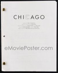 8k066 CHICAGO script '02 screenplay by Bill Condon, based on Bob Fosse's musical!