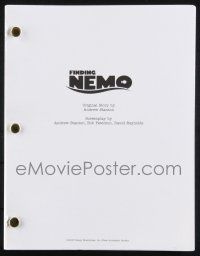8k107 FINDING NEMO script '03 screenplay by Stanton, Peterson & Reynolds, sent to Academy member!