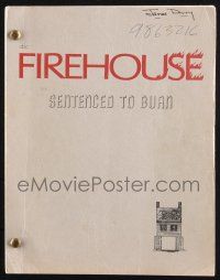 8k110 FIREHOUSE TV script '74 screenplay by William Gerald Levinson, Sentenced to Burn!