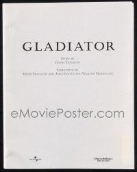 8k119 GLADIATOR script '00 screenplay by David Franzoni, John Logan & Bill Nicholson!