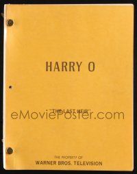 8k129 HARRY O final draft TV script October 28, 1974, screenplay by Gene Thompson!