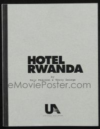8k134 HOTEL RWANDA script '04 screenplay by Keir Pearson & Terry George!