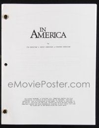 8k141 IN AMERICA script '02 screenplay by Jim Sheridan, Naomi Sheridan & Kristen Sheridan!