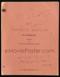 8k196 MY FAVORITE MARTIAN TV script July 7, 1965, screenplay by Burt Styler & Albert E. Lewin