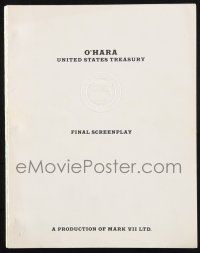 8k203 O'HARA U.S. TREASURY revised final TV script November 23, 1970, screenplay by James E. Moser!