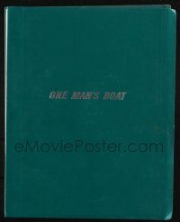 8k208 ONE MAN'S BOAT script '80s unproduced screenplay by Holly Forsman!