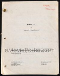 8k253 STARGATE script August 2, 1993 screenplay by Roland Emmerich & Dean Devlin!