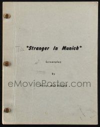 8k255 STRANGER IN MUNICH script '40s unproduced screenplay by Philip MacDonald!