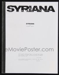 8k259 SYRIANA script '05 screenplay by director Stephen Gaghan!