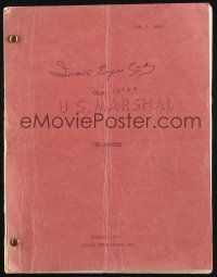 8k271 U.S. MARSHAL TV script January 6, 1959, unproduced screenplay by Don Martin!