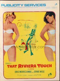 8k781 THAT RIVIERA TOUCH English pressbook '66 Morecambe, Wise, art of sexy babes in bikinis!