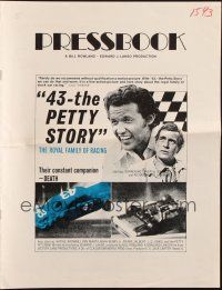 8k293 43: THE RICHARD PETTY STORY pressbook '72 NASCAR race car driver Darren McGavin!