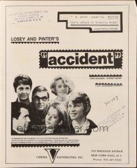 8k295 ACCIDENT pressbook '67 directed by Joseph Losey, written by Harold Pinter, Dirk Bogarde