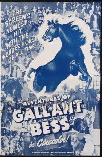 8k297 ADVENTURES OF GALLANT BESS pressbook '48 Cameron Mitchell & the Wonder Horse!