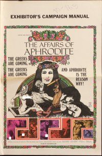 8k298 AFFAIRS OF APHRODITE pressbook '70 the Greeks are coming and she's the reason why!