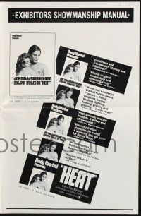 8k308 ANDY WARHOL'S HEAT pressbook '72 Andy Warhol, naked Joe Dallesandro & Sylvia Miles!