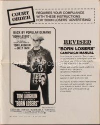 8k353 BORN LOSERS pressbook R74 Tom Laughlin directs and stars as Billy Jack, sexy motorcycle image!