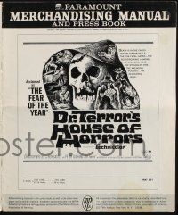 8k434 DR. TERROR'S HOUSE OF HORRORS pressbook '65 Christopher Lee, cool horror art!