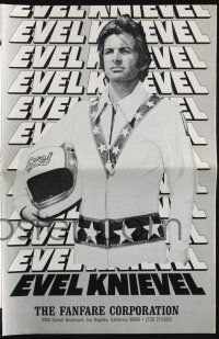 8k444 EVEL KNIEVEL black & white pressbook '71 George Hamilton is THE motorcycle daredevil!