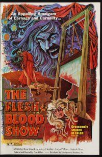 8k465 FLESH & BLOOD SHOW pressbook '73 appalling amalgam of carnage & carnality,gruesome Ekaleri art