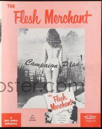 8k467 FLESH MERCHANT pressbook '56 a true diary of Hollywood's most beautiful models!