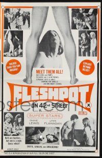 8k468 FLESHPOT ON 42ND STREET pressbook '73 William Mishkin, erotic, sensual & smoldering!