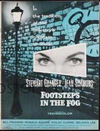 8k474 FOOTSTEPS IN THE FOG pressbook '55 was Stewart Granger there to kiss or kill Jean Simmons!