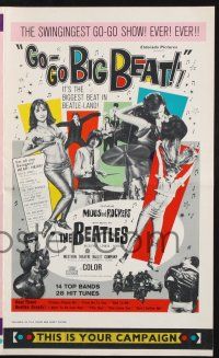 8k496 GO-GO BIGBEAT pressbook '65 The Beatles and other rockers, the swingingest go-go show ever!