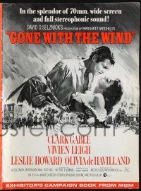 8k498 GONE WITH THE WIND pressbook R67 Clark Gable, Vivien Leigh, all-time classic!