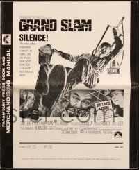 8k502 GRAND SLAM pressbook '68 Janet Leigh, Edward G Robinson, great action art!