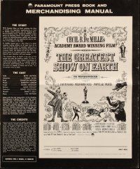 8k504 GREATEST SHOW ON EARTH pressbook R67 Cecil B. DeMille circus classic,Heston, Stewart