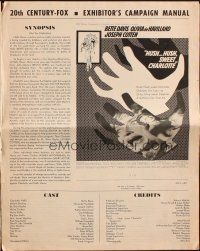 8k538 HUSH...HUSH, SWEET CHARLOTTE pressbook '65 Bette Davis, Robert Aldrich horror classic!
